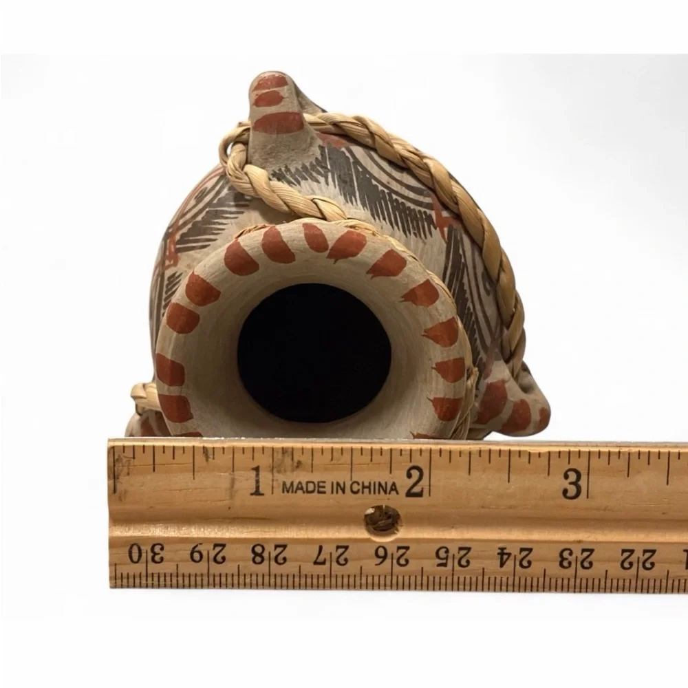 Vintage Handcrafted Mexican Clay Pottery  Vase